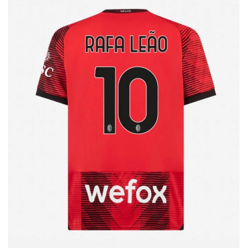 Pánský Fotbalový dres AC Milan Rafael Leao #10 2023-24 Domácí Krátký Rukáv